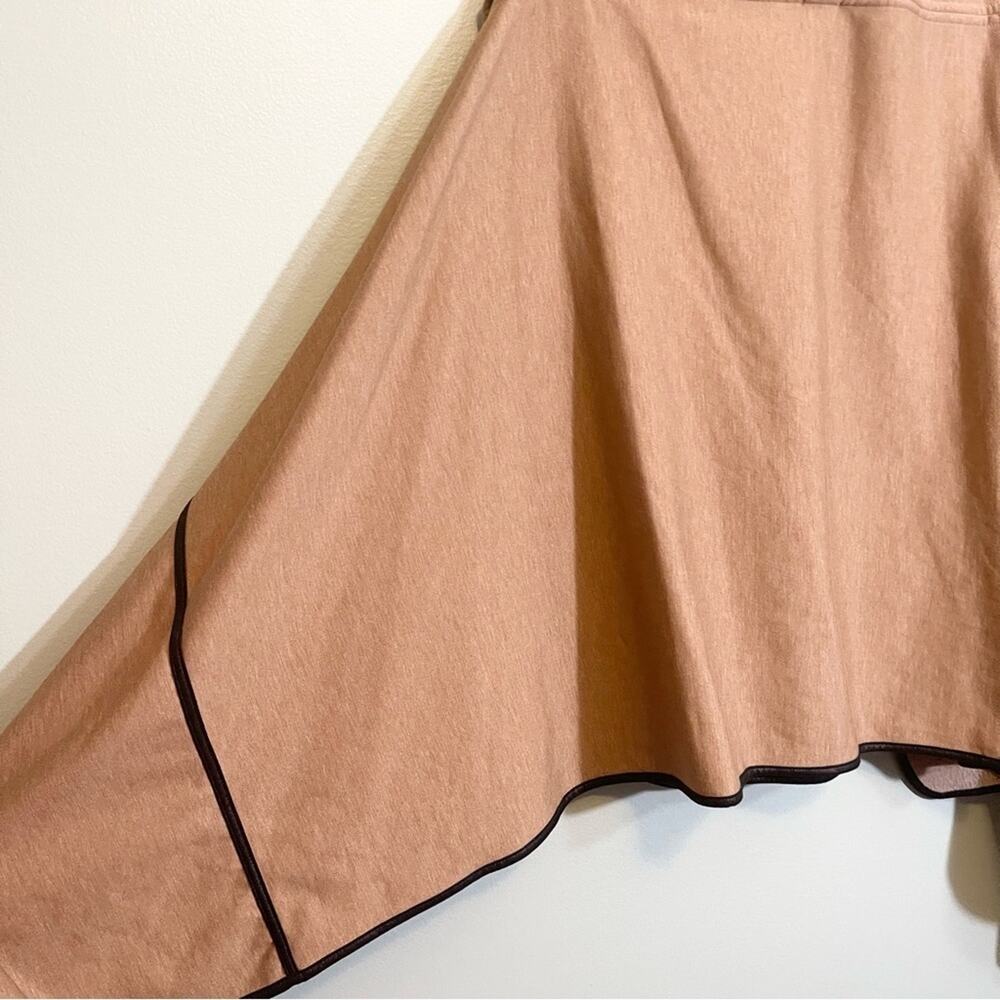 Chico's Womens Stretch Contrast Edging Ann Marie Ruana Wrap Brown One Size‎ - Picture 5 of 13
